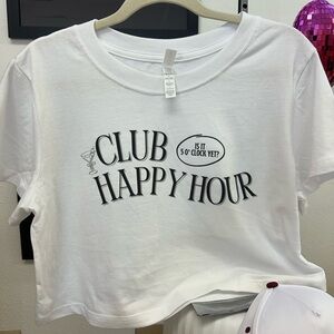 Club happy hour graphic tee
